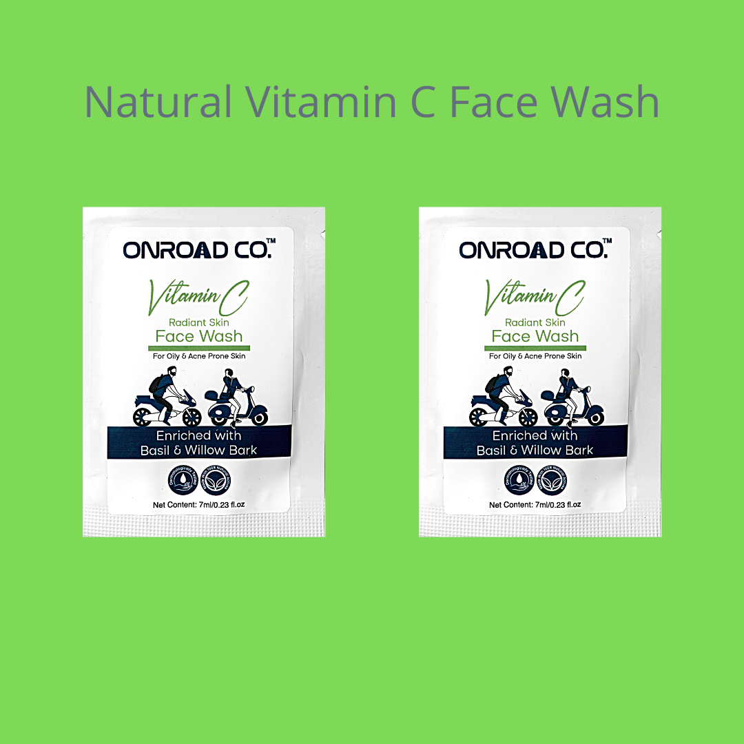 Vitamin C Face Wash | Especially for Oily & Acne Prone Skin | Enriched with Basil and Willow Bark Extract | No Sulphates & Parabens | 100% Toxin Free | Pack of Two Sachets