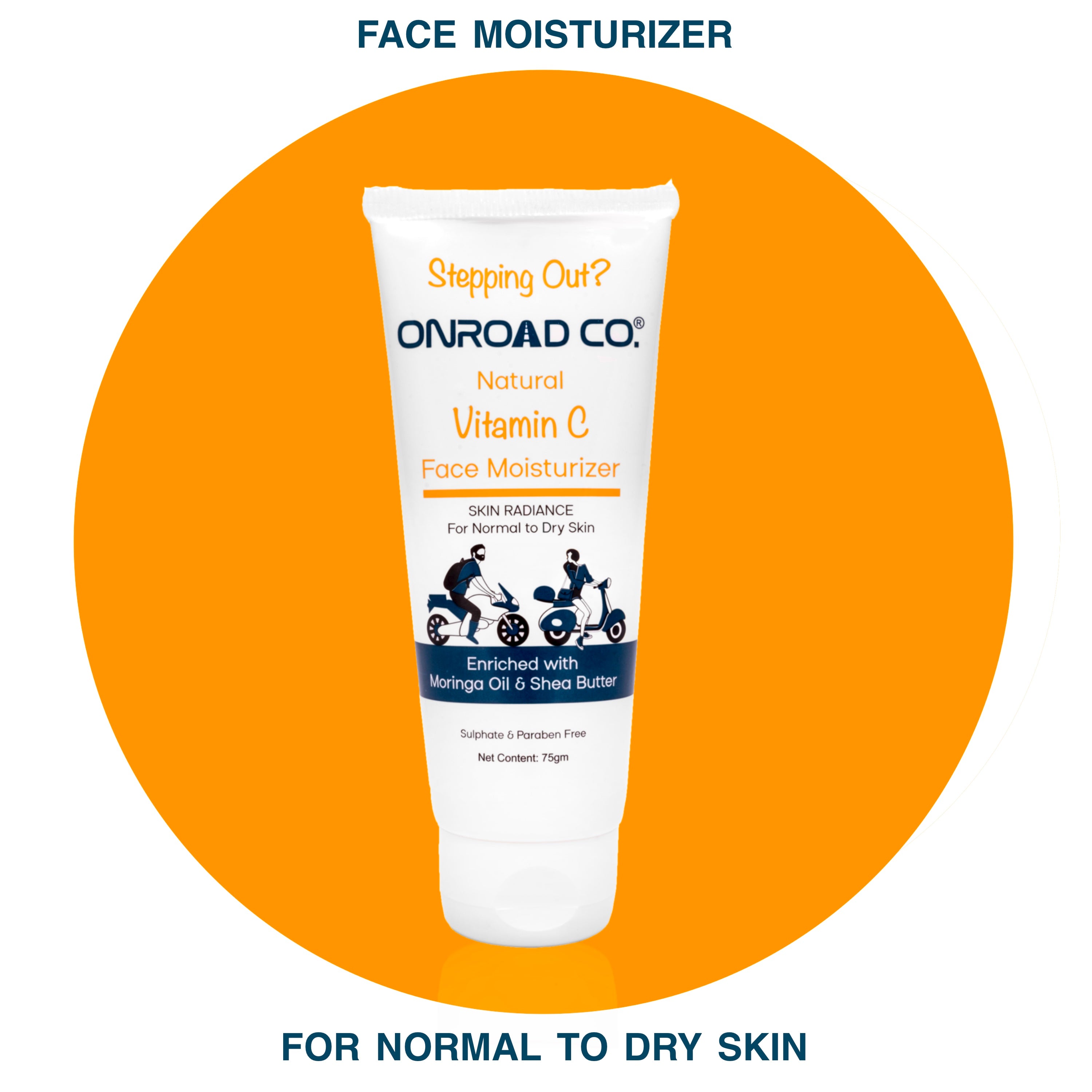 Vitamin C Face Moisturizer | Especially for Normal to Dry Skin | Enriched with Moringa Oil and Shea Butter | No Sulphates & Parabens | 100% Toxin Free