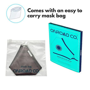 6 Layered Reusable Anti-Pollution Masks (Pack of two - 1 Blue, 1 Burgundy)